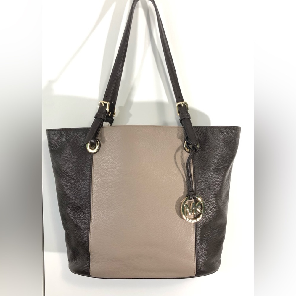 Michael Kors Coffee/Dark Taupe Large Jet Set Tote